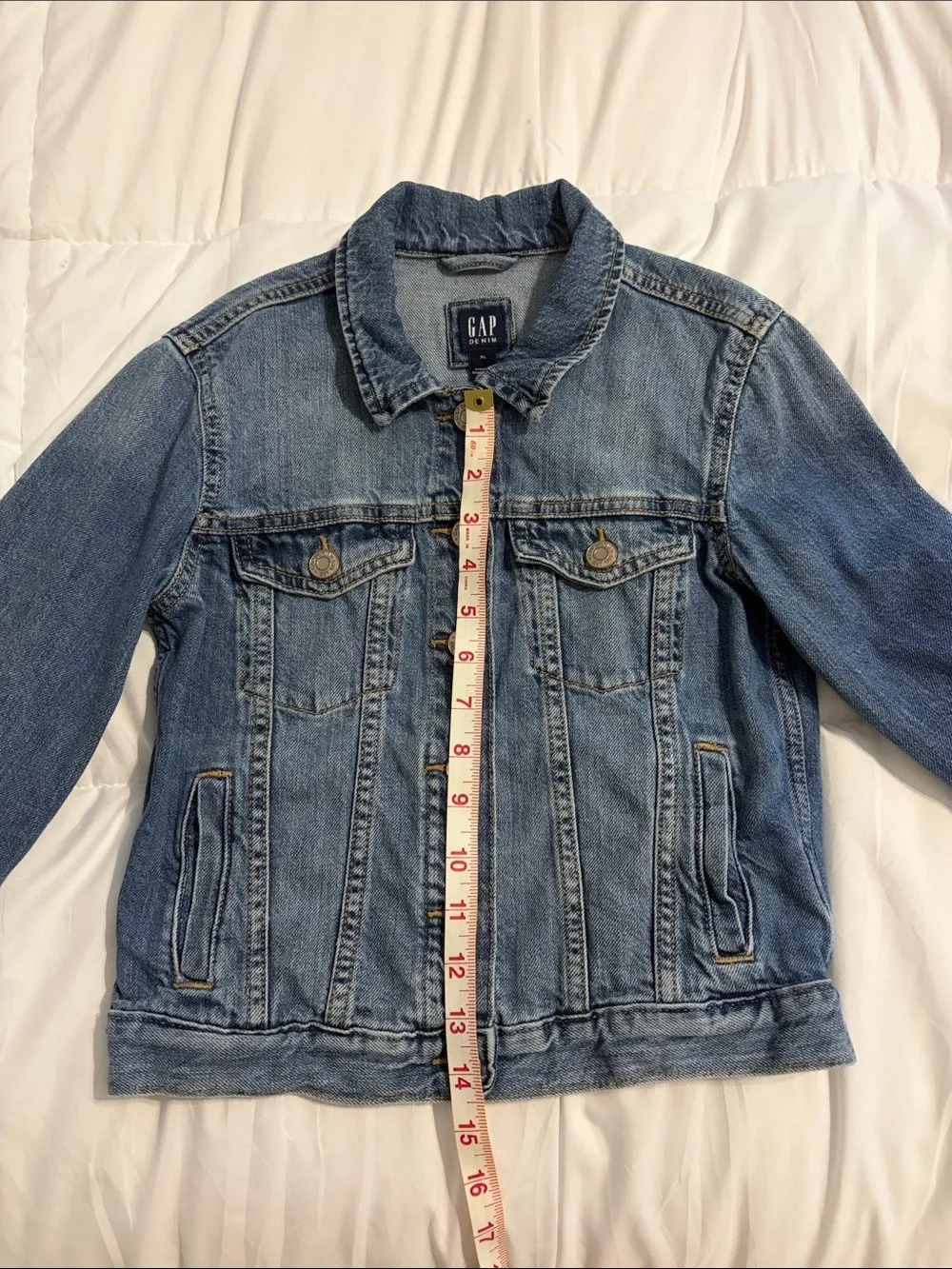 Gap girls jean jacket with snap buttons - Size XL